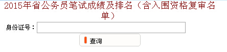 2015年省公務(wù)員筆試成績(jī)及排名(含入圍資格復(fù)審名單)